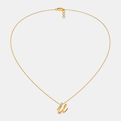The Cursive U Necklace