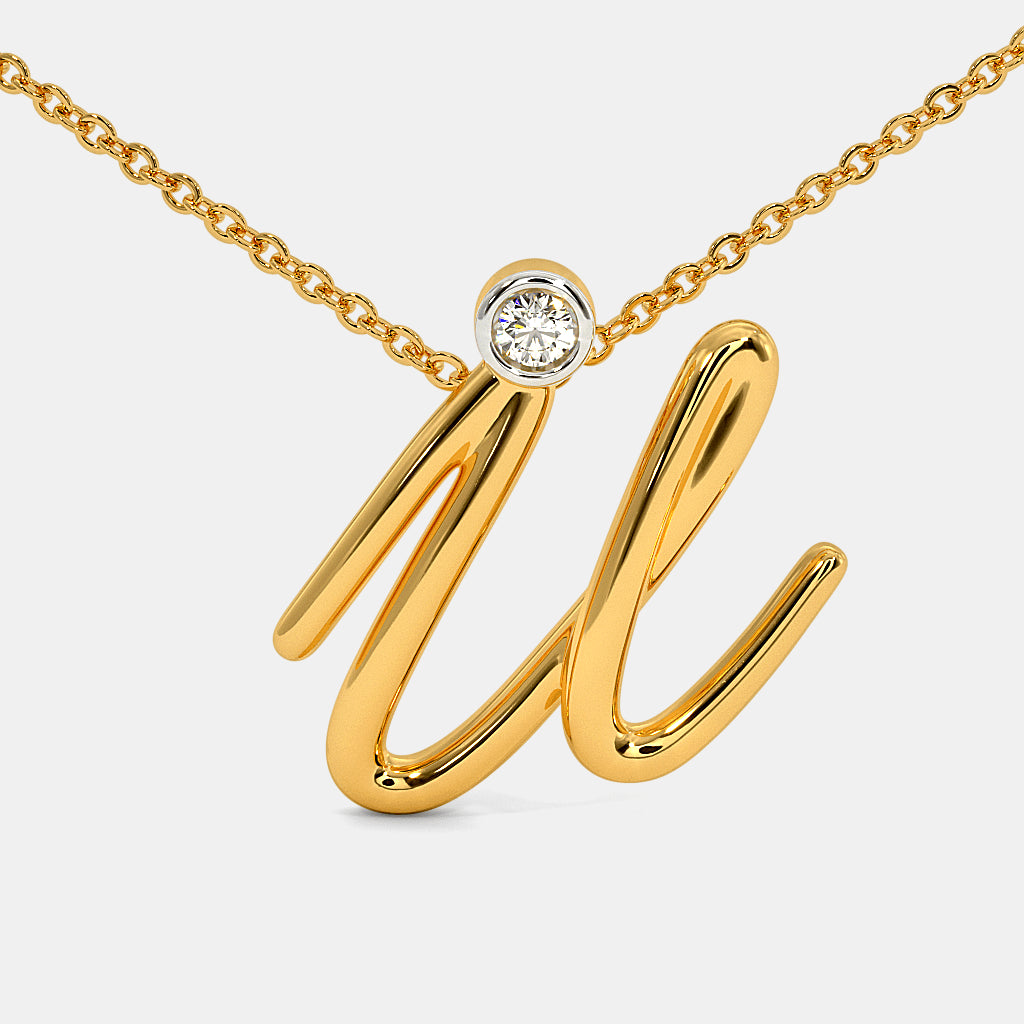 The Cursive U Necklace