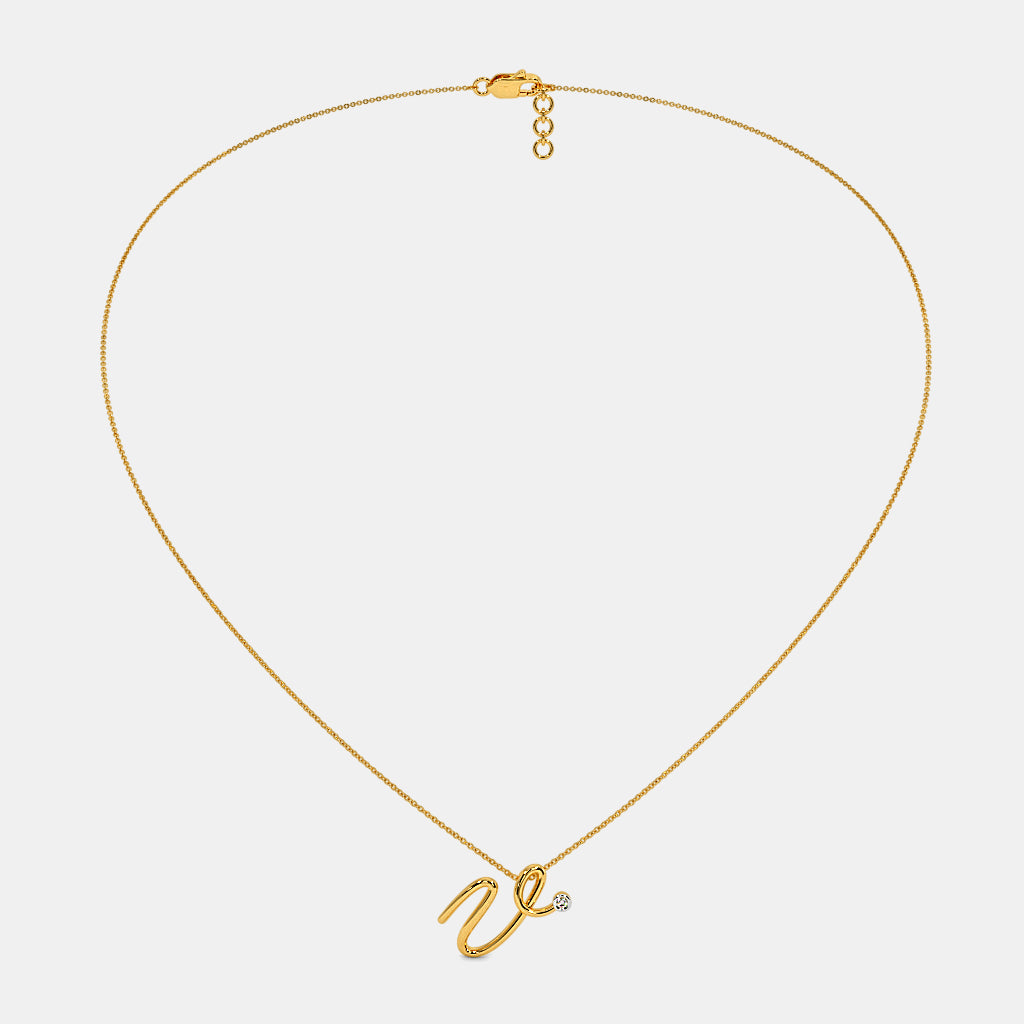 The Cursive V Necklace