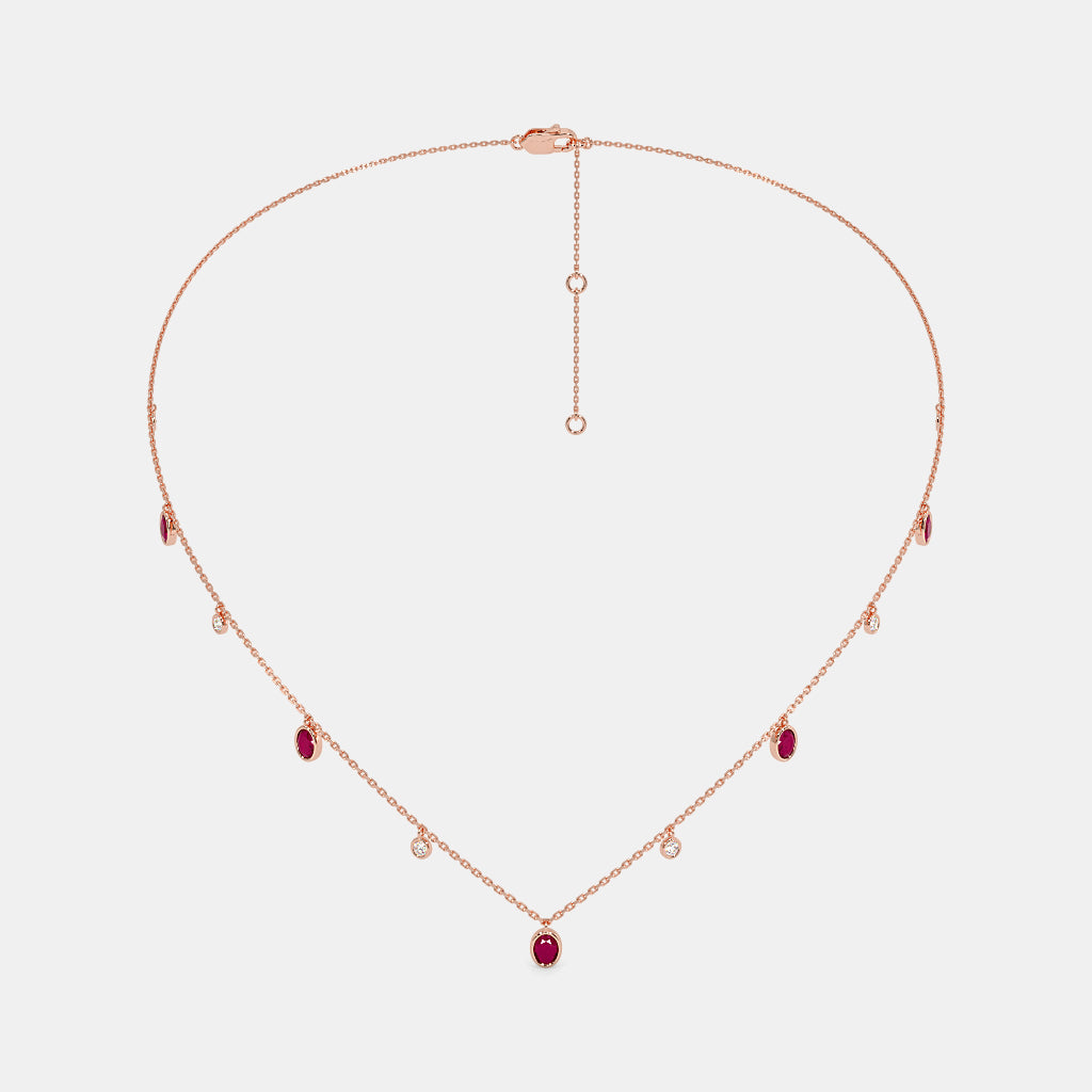 The Blazing Rubinoo Station Necklace