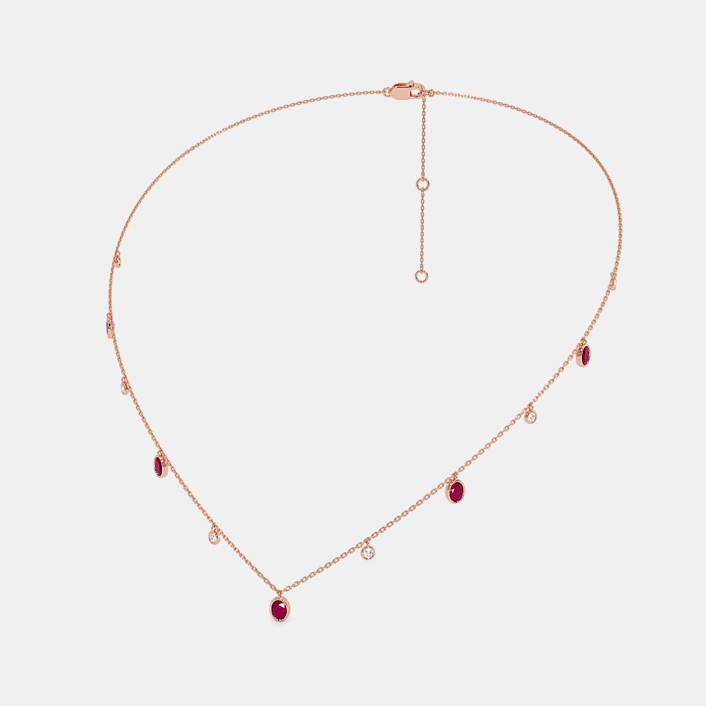 The Blazing Rubinoo Station Necklace