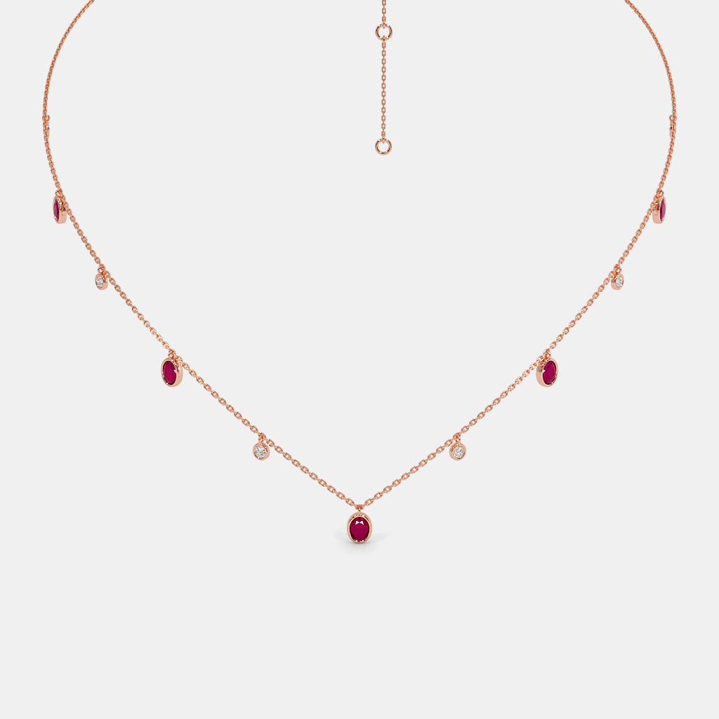 The Blazing Rubinoo Station Necklace