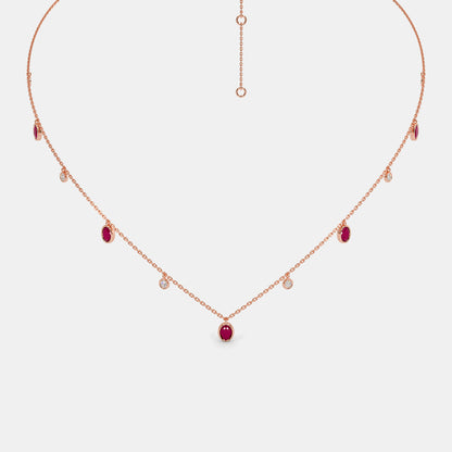 The Blazing Rubinoo Station Necklace