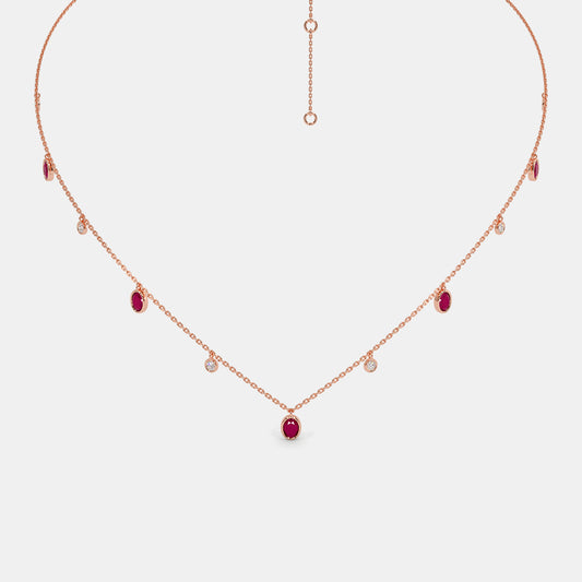 The Blazing Rubinoo Station Necklace