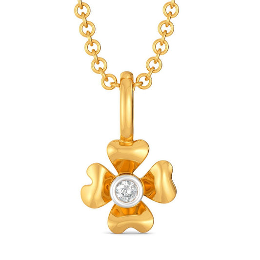 Four-petal Diamond Pendants