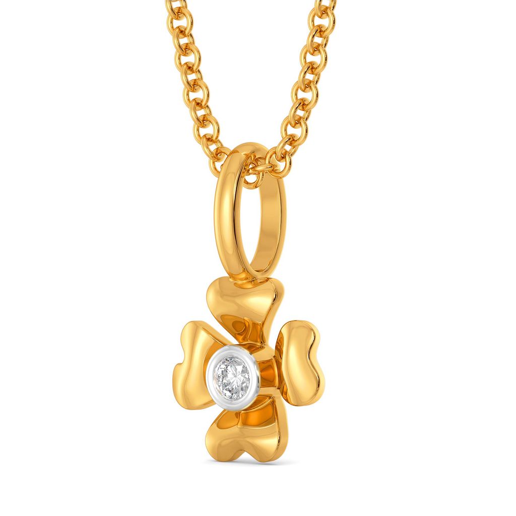 Four-petal Diamond Pendants