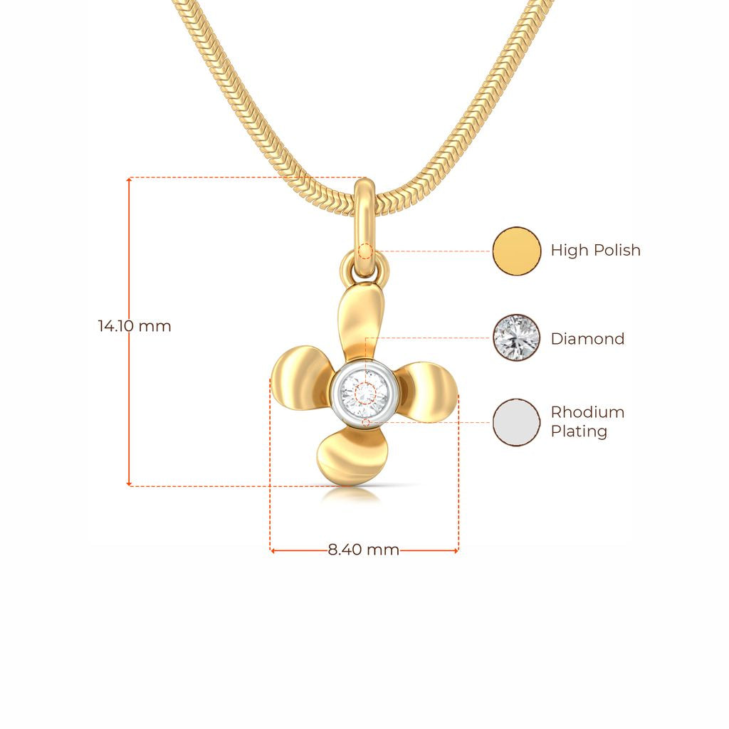 Sweet Floral Diamond Pendants