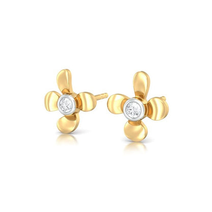 Sweet Floral Diamond Earrings