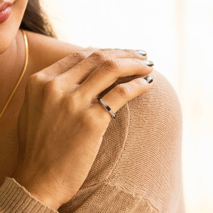 Depths of Blue Diamond Rings