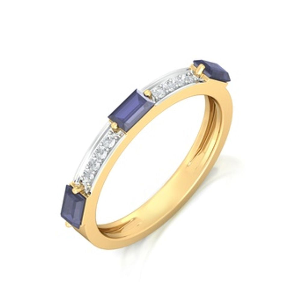 Depths of Blue Diamond Rings