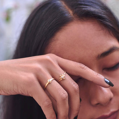 Floral Charm Diamond Rings