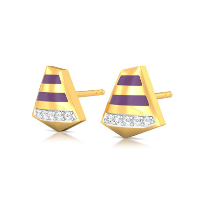 Belle the Cat Diamond Earrings