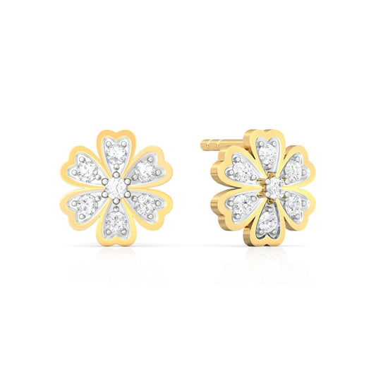 Star of Hearts Diamond Earrings