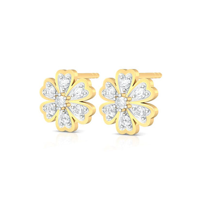 Star of Hearts Diamond Earrings