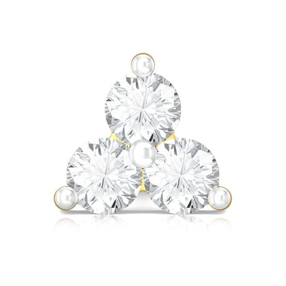 Tri-Light Diamond Nose Pins