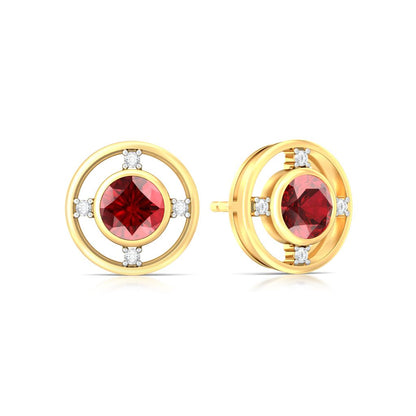 Gorgeous in Garnet Diamond Earrings