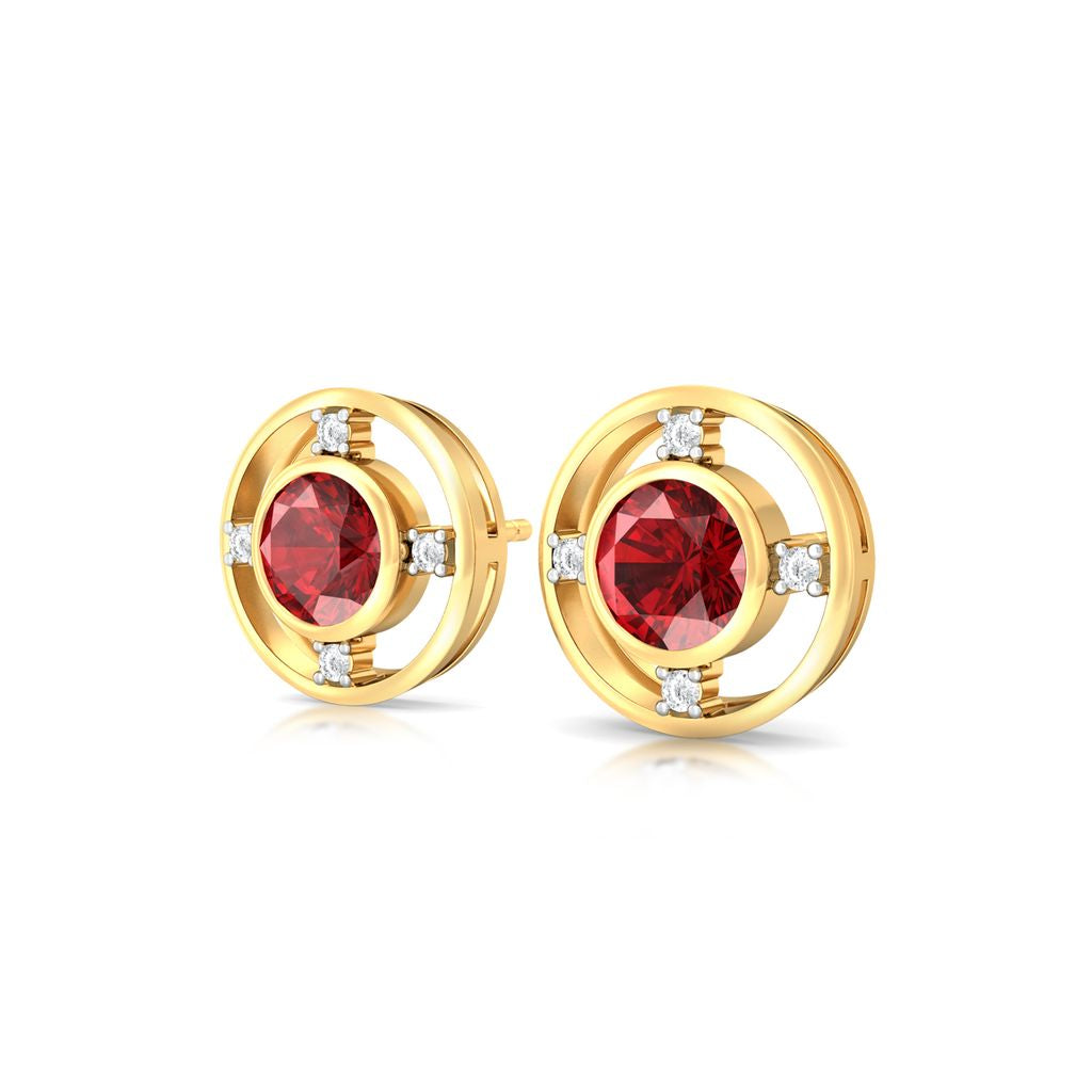 Gorgeous in Garnet Diamond Earrings