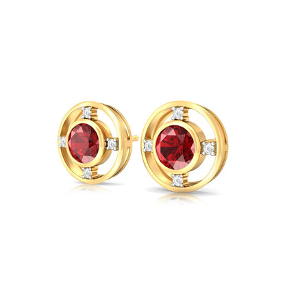 Gorgeous in Garnet Diamond Earrings