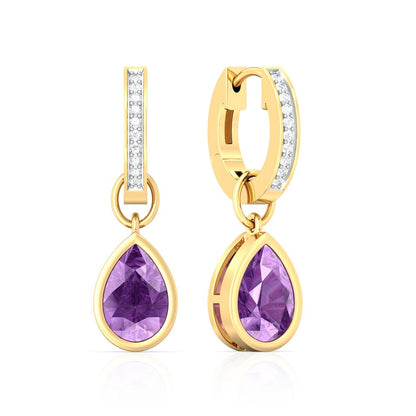 Plum Divine Diamond Earrings