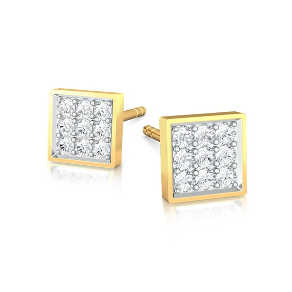 All Square Diamond Earrings