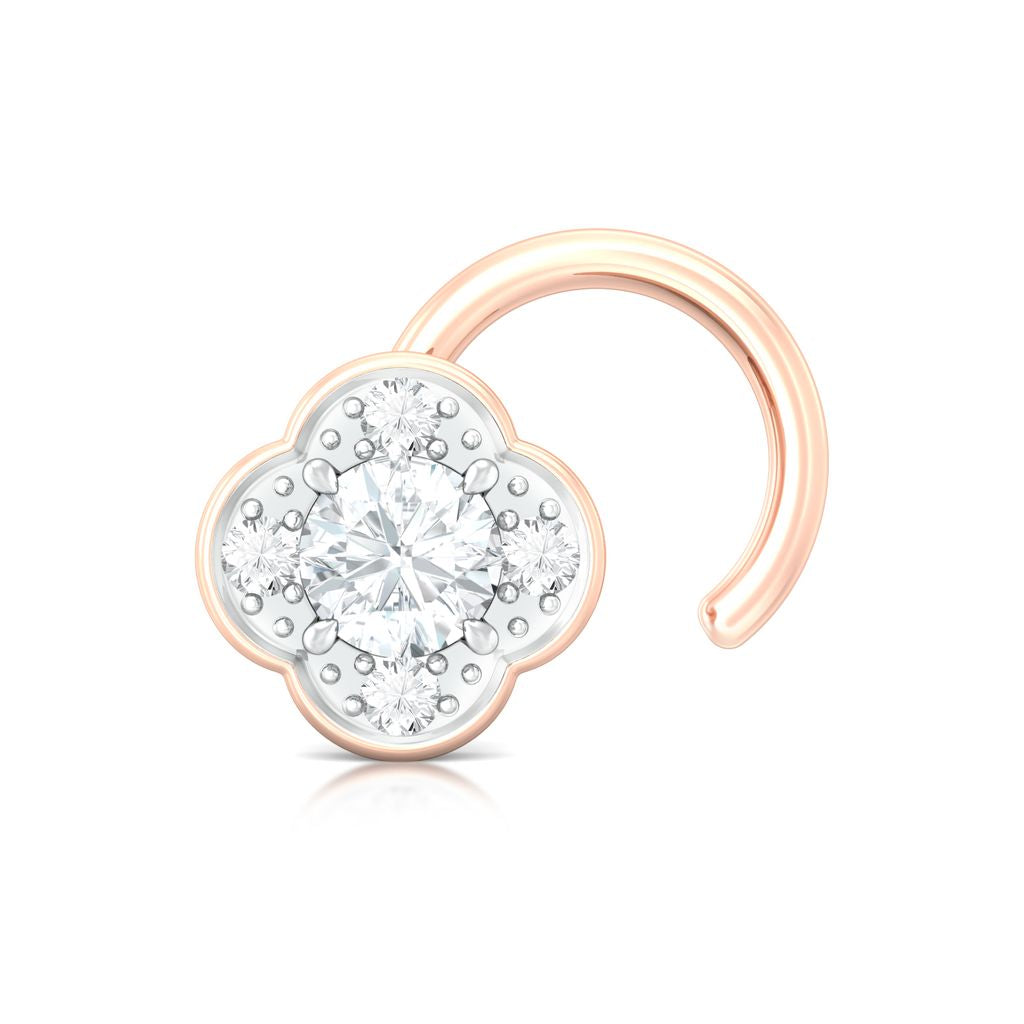 Eternity Blossoms Diamond Nose Pins