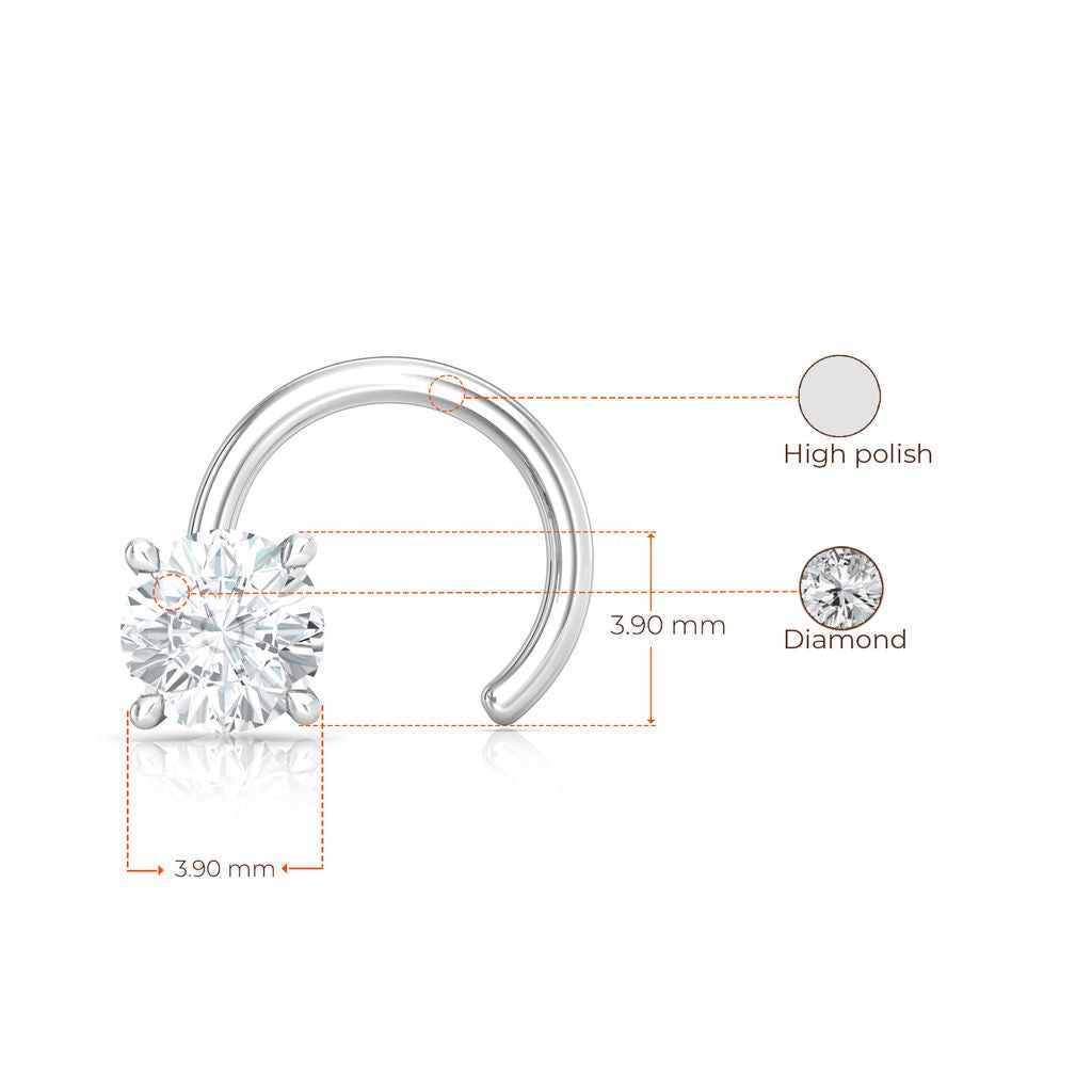 Sassy Solitaire Diamond Nose Pins