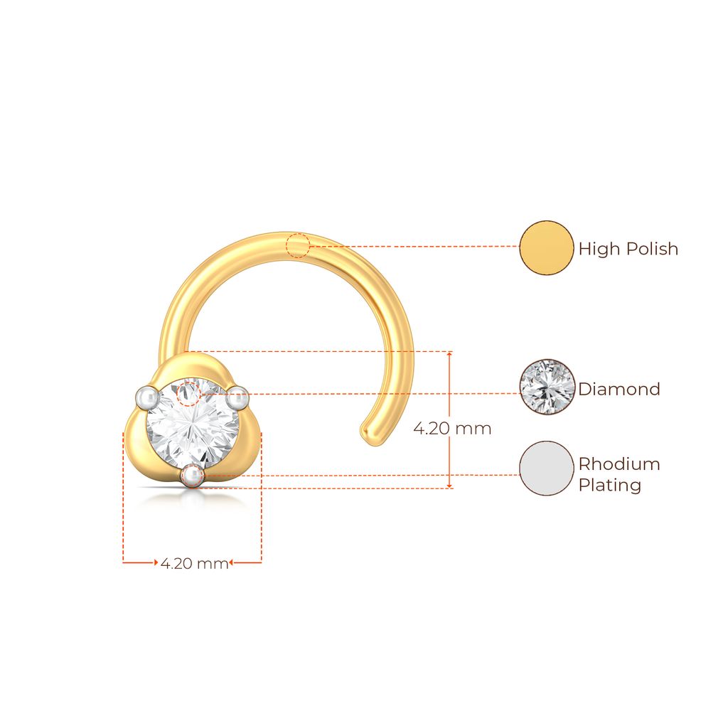 Trifecta Diamond Nose Pins