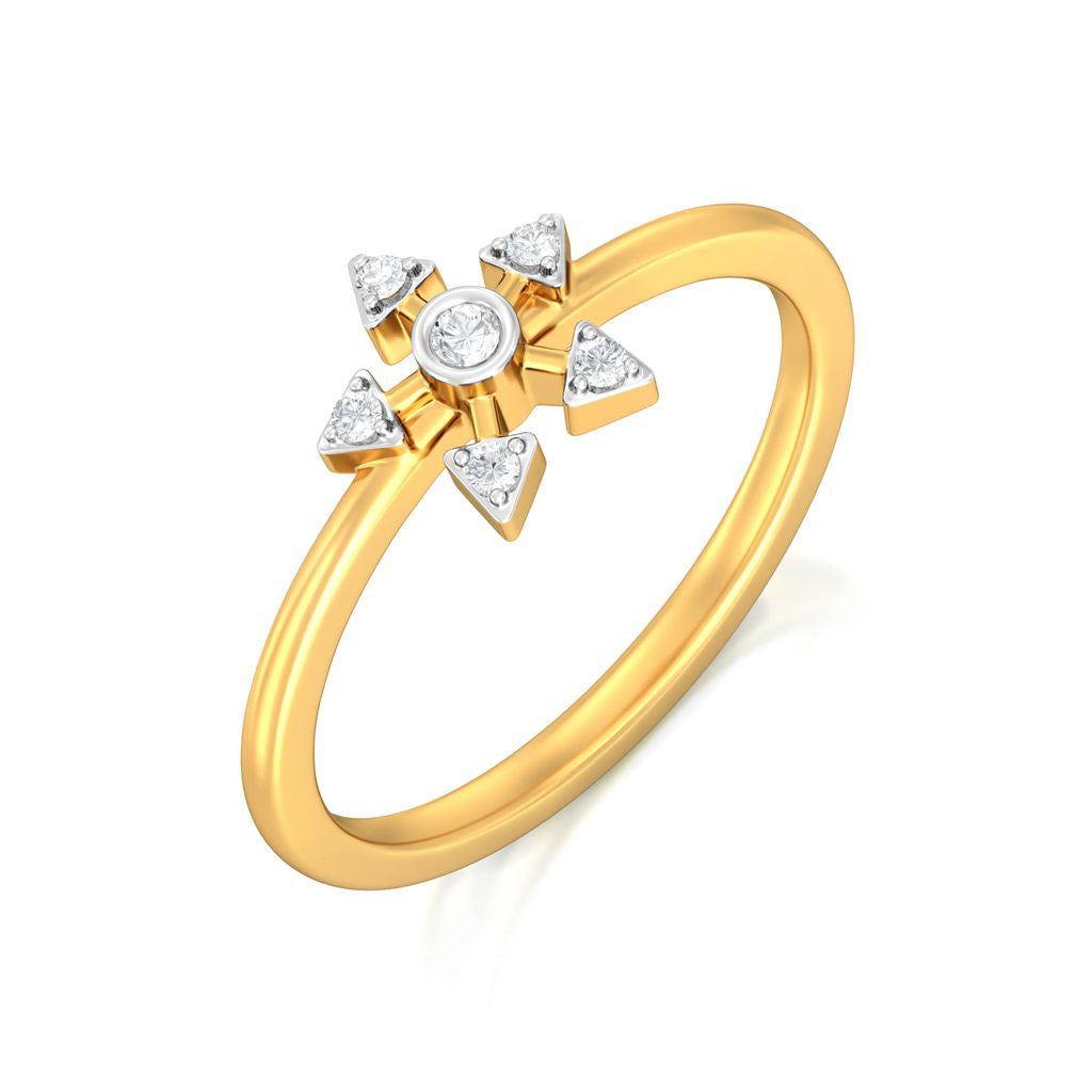 Paddle Wheel Cradle Diamond Rings