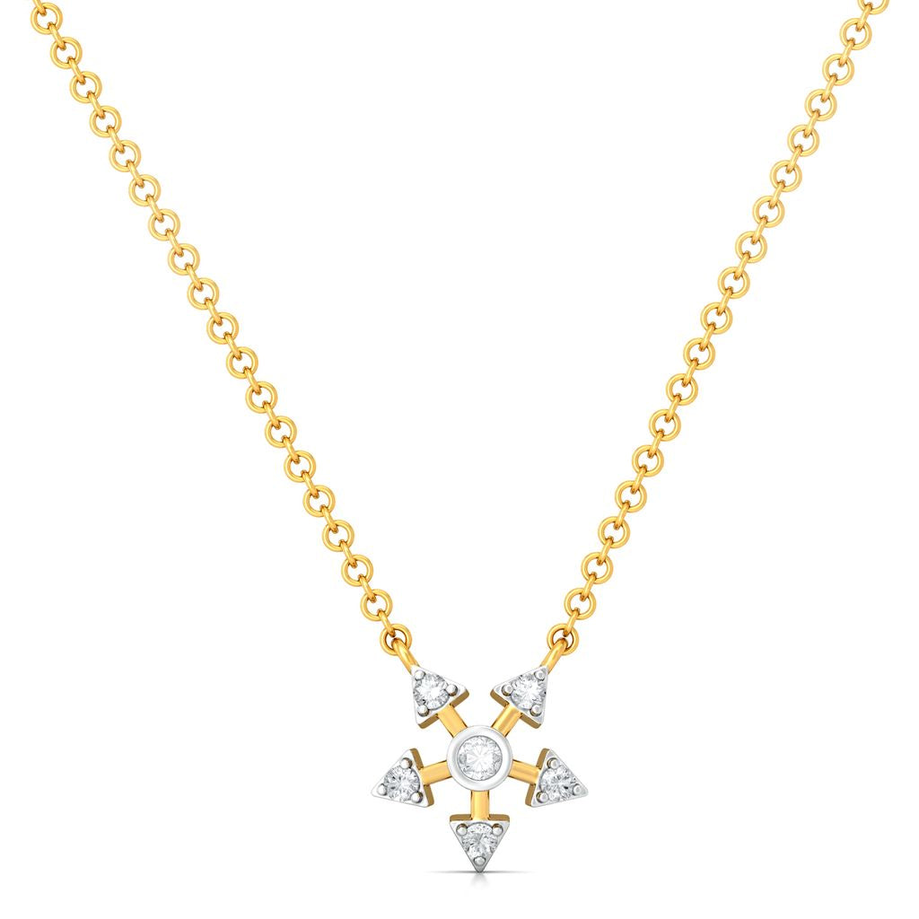 Paddle Wheel Cradle Diamond Necklaces