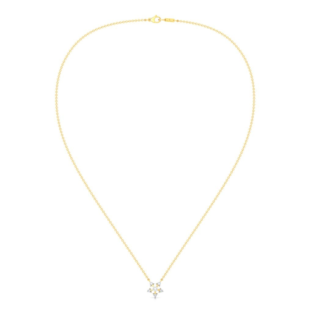 Paddle Wheel Cradle Diamond Necklaces