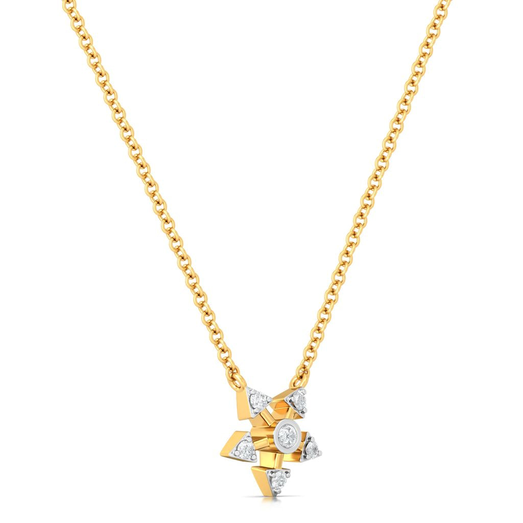 Paddle Wheel Cradle Diamond Necklaces