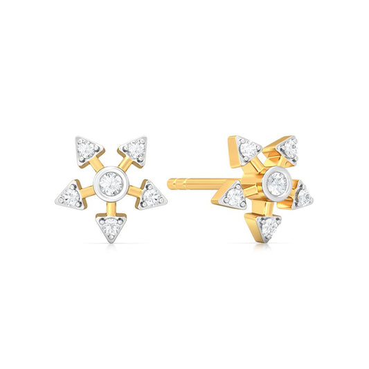 Paddle Wheel Cradle Diamond Earrings