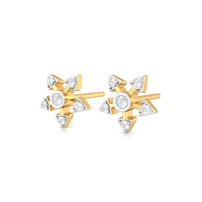 Paddle Wheel Cradle Diamond Earrings