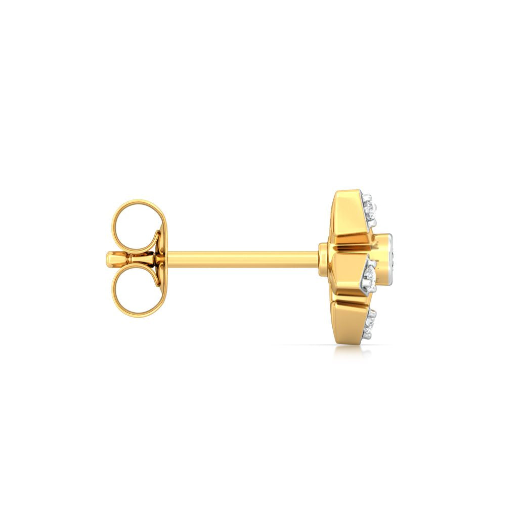 Paddle Wheel Cradle Diamond Earrings