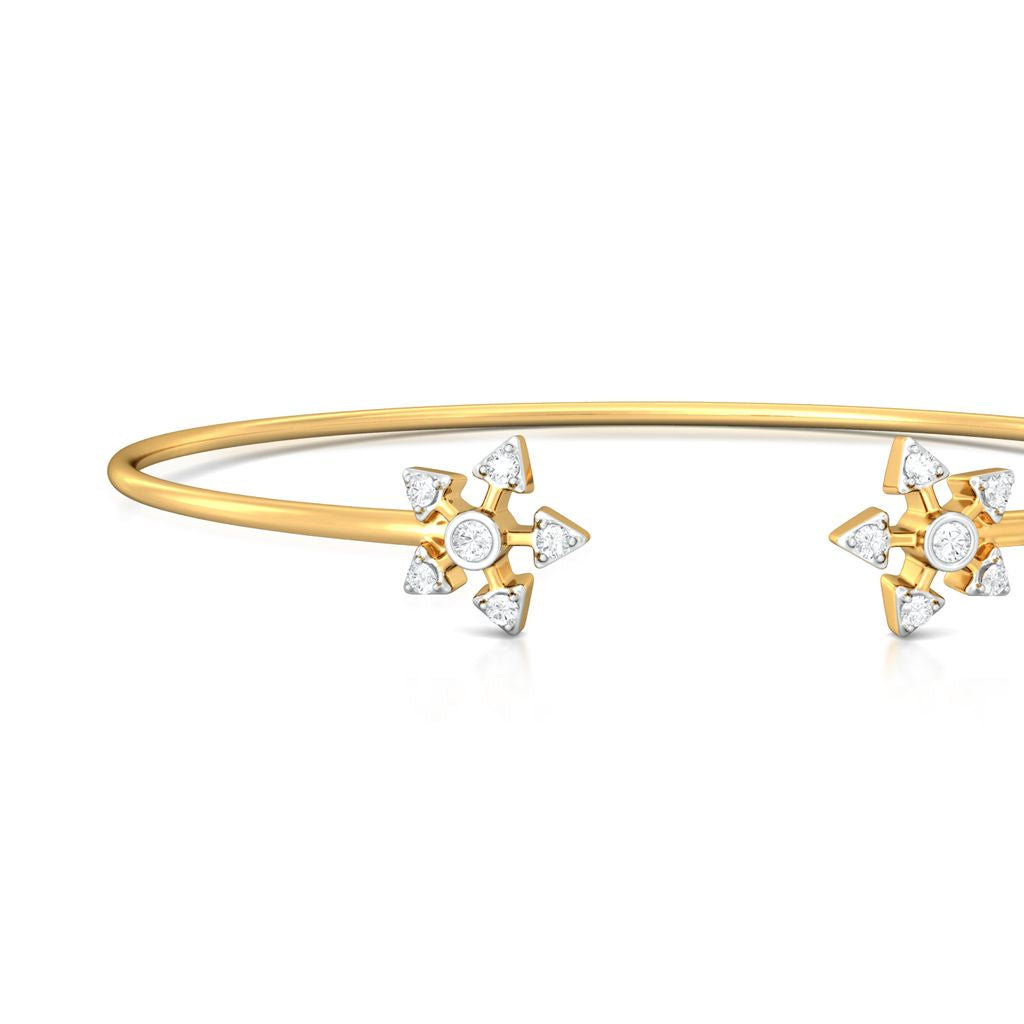 Paddle Wheel Cradle Diamond Bangles