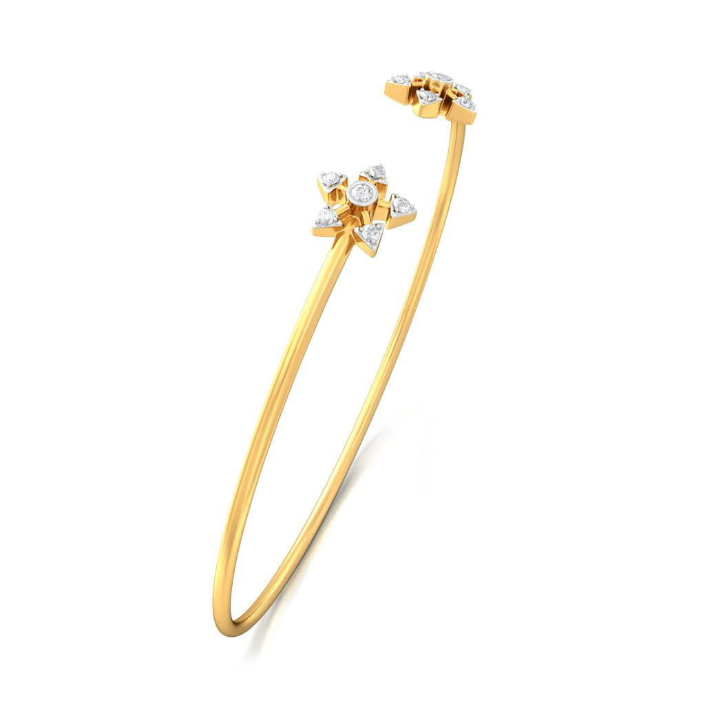 Paddle Wheel Cradle Diamond Bangles