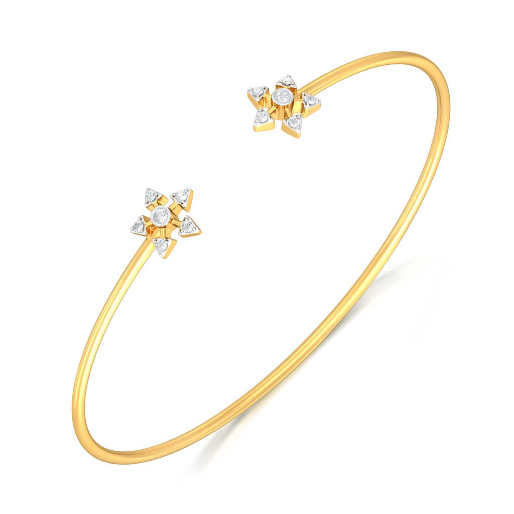 Paddle Wheel Cradle Diamond Bangles