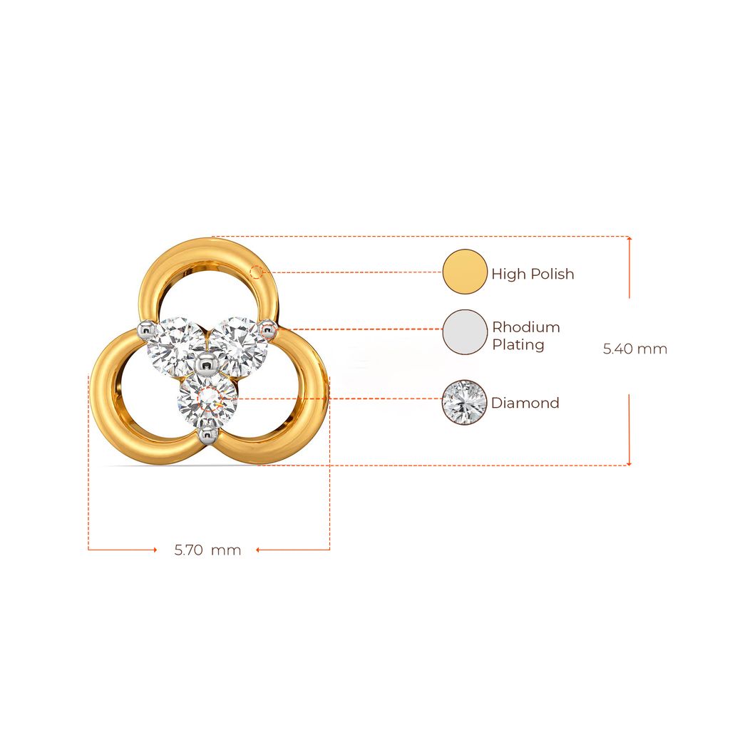 Troika Tree Diamond Earrings