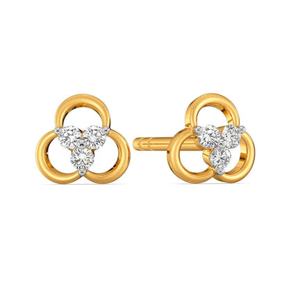 Troika Tree Diamond Earrings