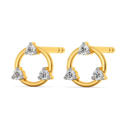 Triune Tied Diamond Earrings