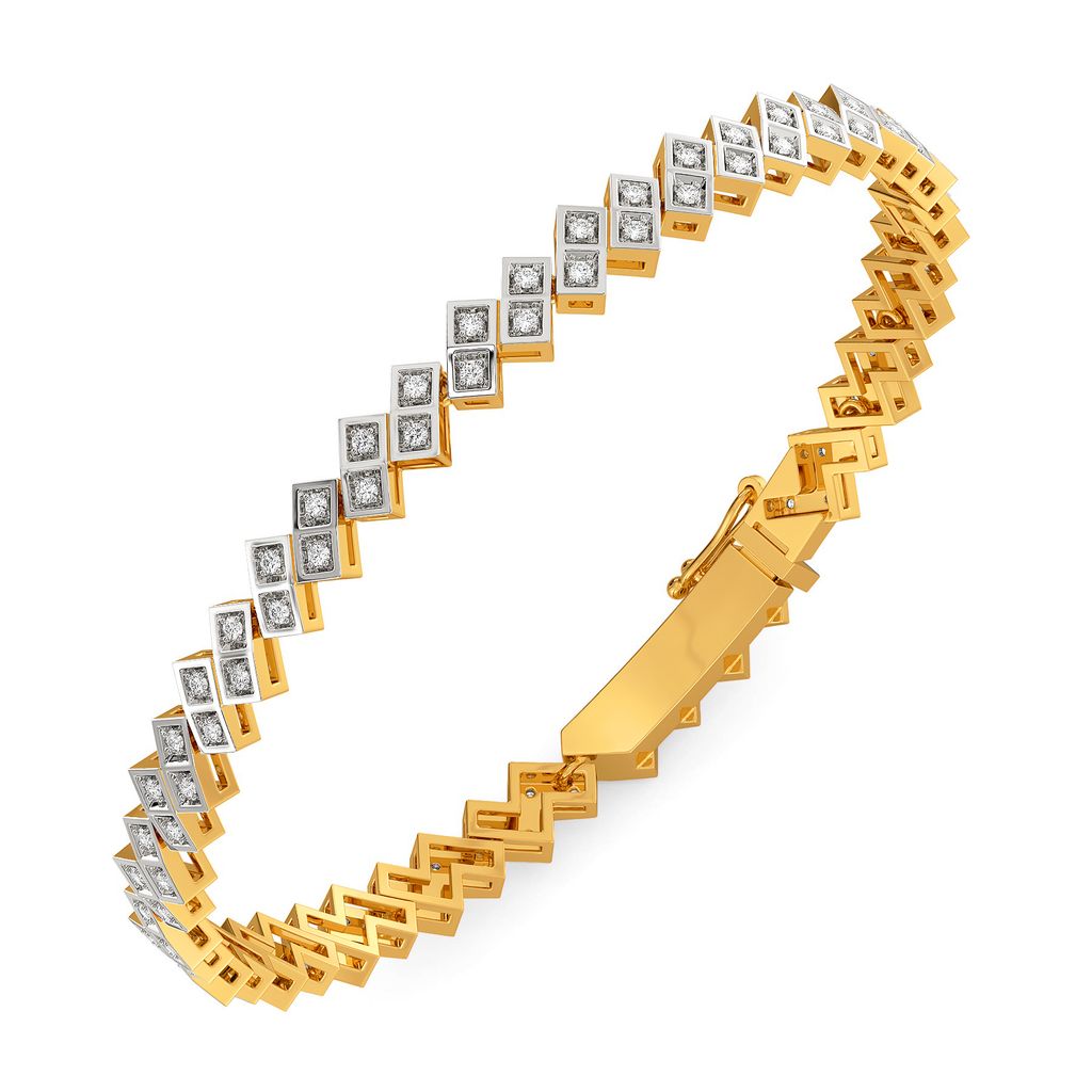 Elegant Dashes Diamond Bracelets