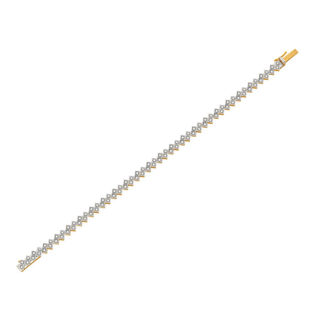 Elegant Dashes Diamond Bracelets