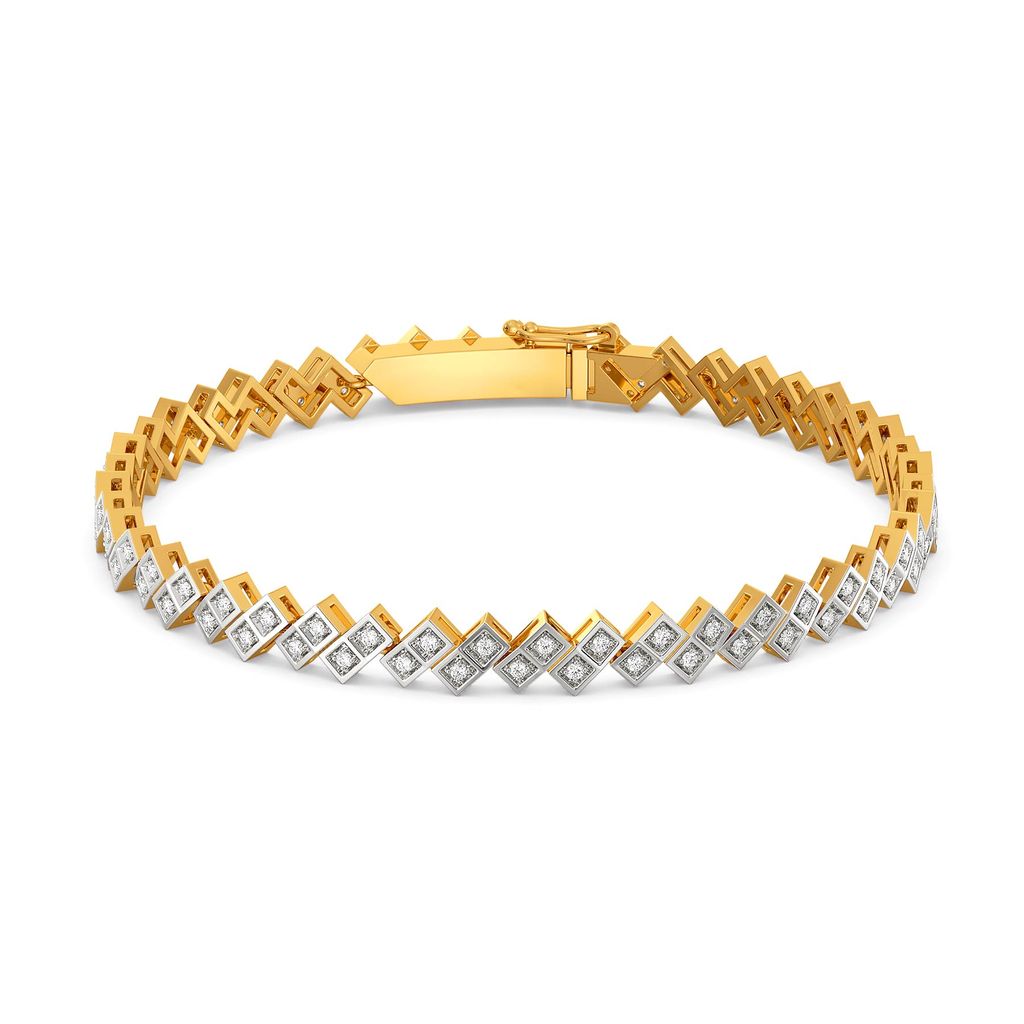 Elegant Dashes Diamond Bracelets