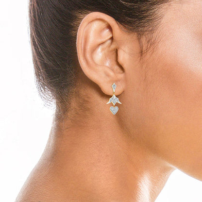 Heart D��cor Diamond Earrings