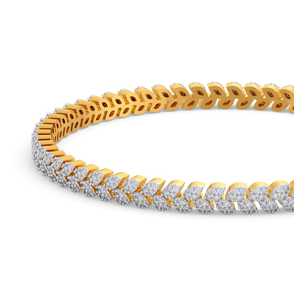 Leafy Leisure Diamond Bangles