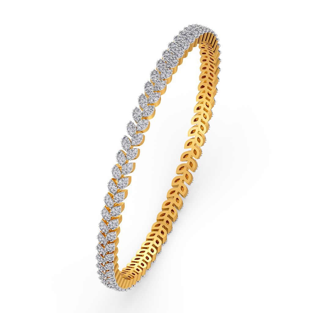 Leafy Leisure Diamond Bangles