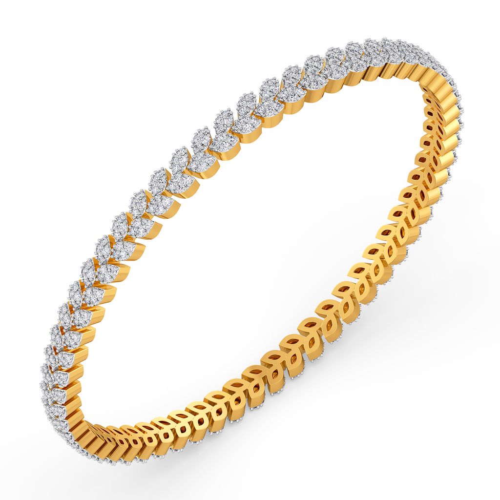 Leafy Leisure Diamond Bangles