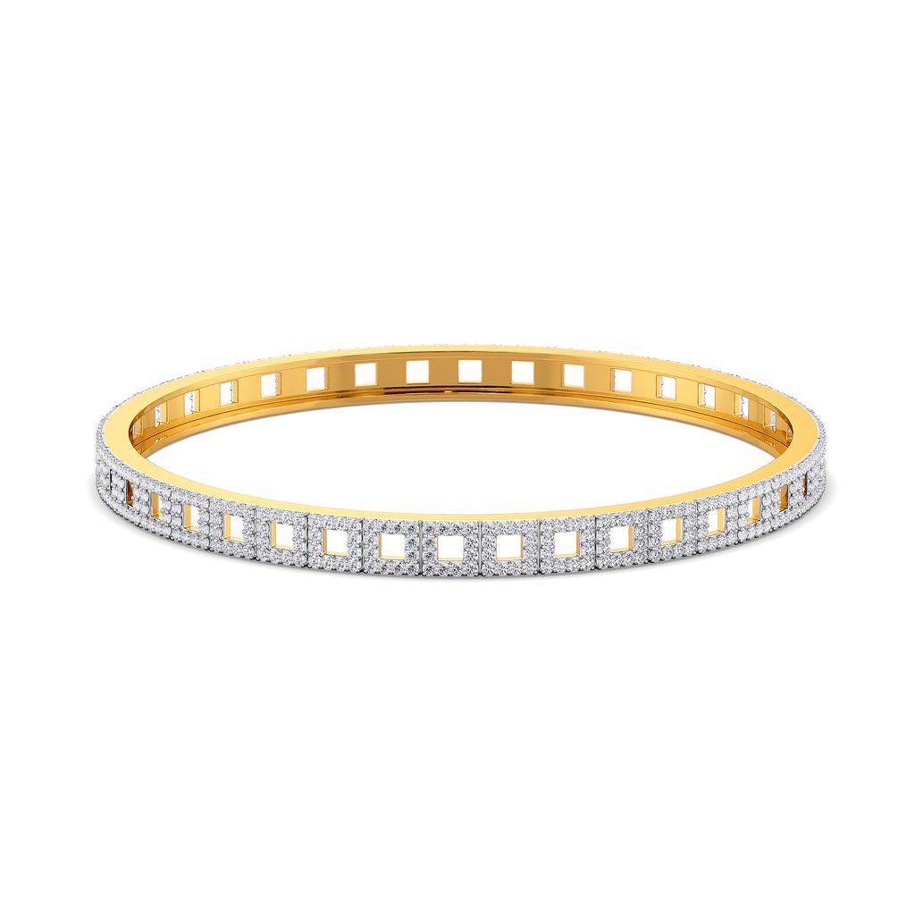 Sparkle O Square Diamond Bangles