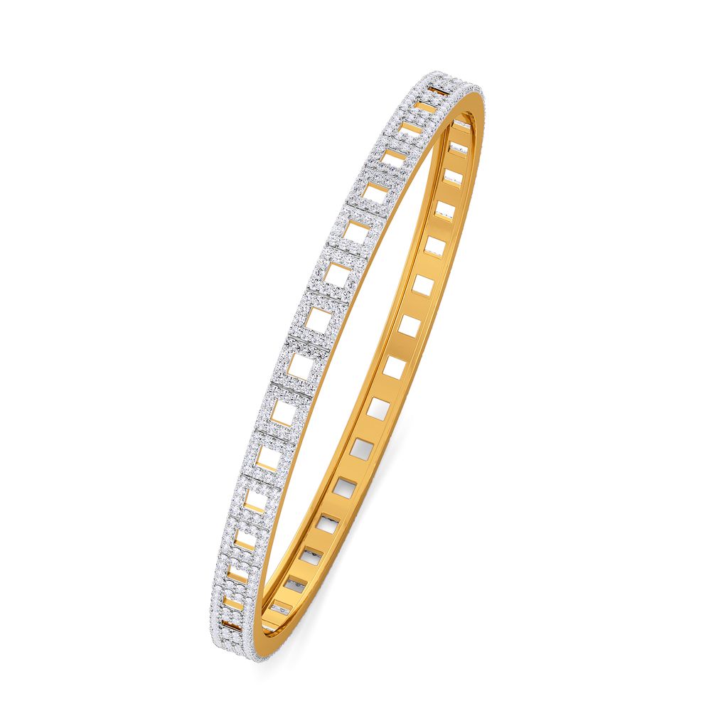 Sparkle O Square Diamond Bangles