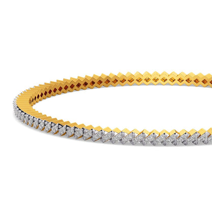 Sparkling Skews Diamond Bangles